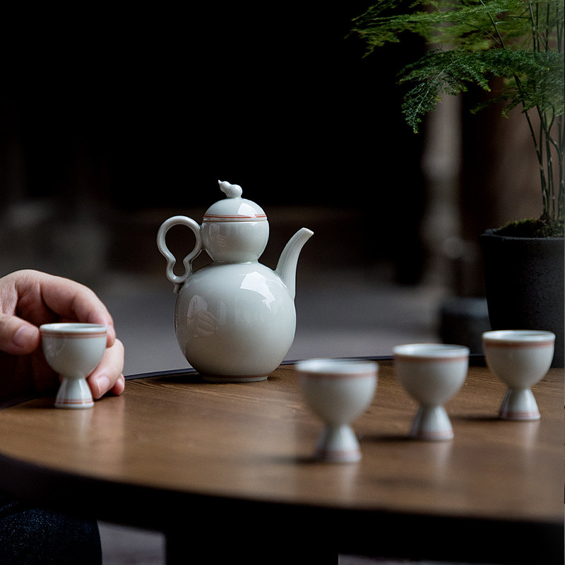 恒越美沪酒具套装高档白酒杯陶瓷杯子酒壶小酒盅酒具送礼礼盒装