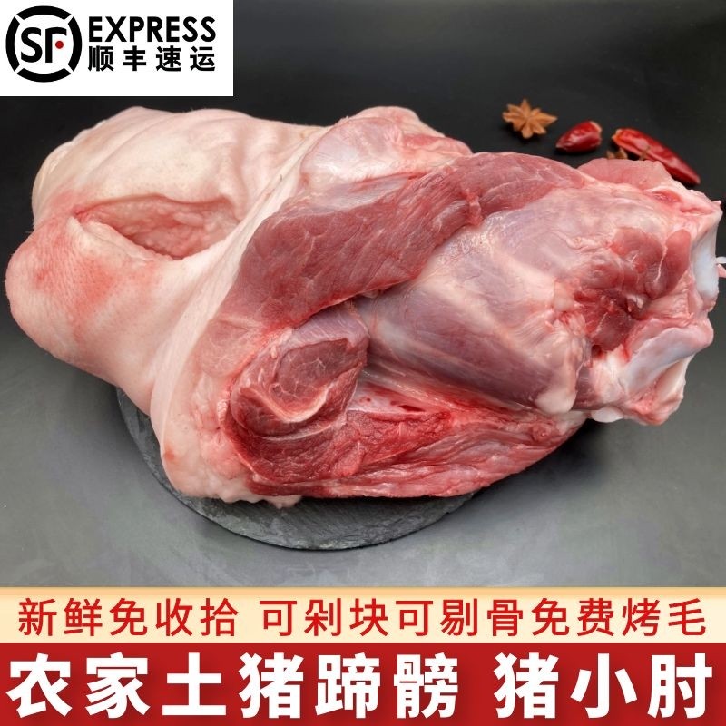 猪肘子 农家土猪肉新鲜免收拾猪蹄髈 猪小肘猪前肘猪后肘食品包邮