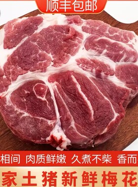 猪梅花肉 新鲜土猪梅肉500g带皮去皮前腿肉前槽肉食品猪肉3斤包邮