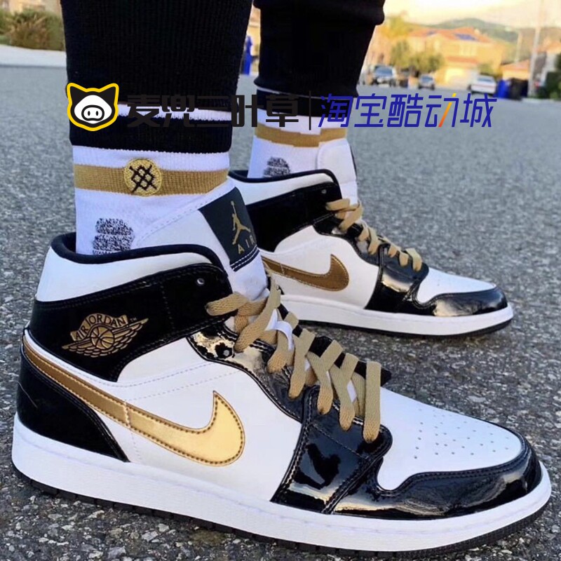 AIR JORDAN 1 aj1 mid 小黑金 金脚趾中邦情侣款篮球鞋BQ6931-007|msdalam kategori kasut baru, kasut bola keranjang - dari Buy2taobao.com untuk memberikan perkhidmatan ejen Taobao profesional membeli