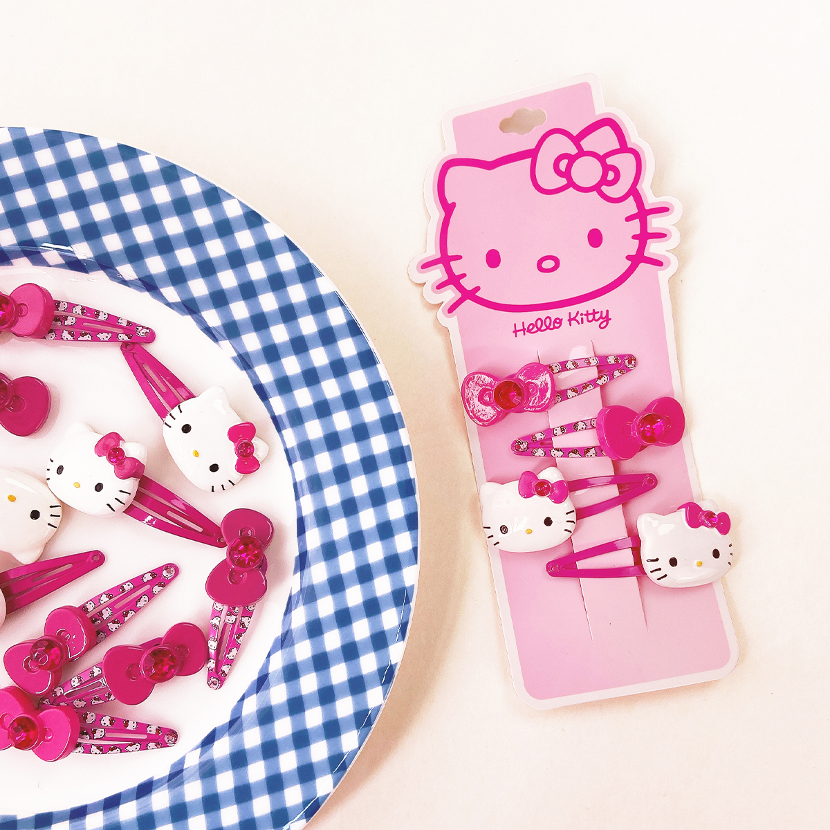 可爱甜美helloKitty发夹女童发饰刘海夹子粉色凯蒂猫蝴蝶结发卡