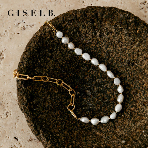 GISELB24K镀金珍珠项链