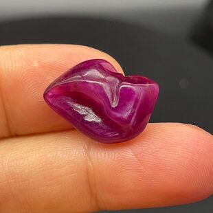 埃塞俄比亚Ruby红宝石随形原石 新中式国风吊坠手链13.78ct皇家紫