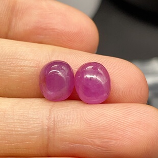 天然无烧无注胶红宝石椭圆形裸石戒面7.78ct镶嵌戒指吊坠耳饰女款