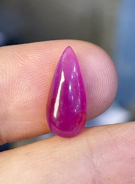 天然红宝石水滴戒面镶嵌戒指吊坠无烧无填充无注胶专柜正品爱礼物