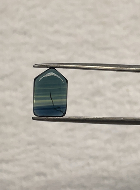 山东昌乐矿区蓝宝石戒面镶嵌吊坠晶体通透光泽好双色一物一证正品