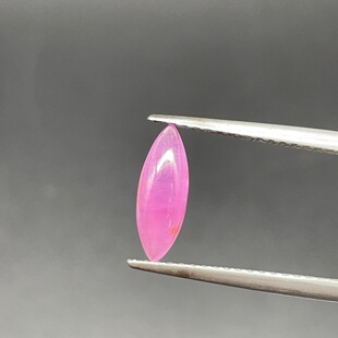 天然无烧无注胶红宝石马眼形裸石戒面2.09ct镶嵌戒指吊坠耳饰女款