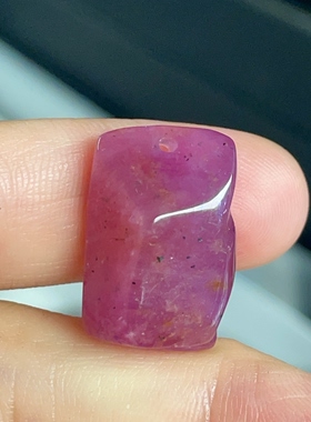 天然红宝石随形雕刻吊坠 5行属火旺 编绳配饰文玩配珠挂坠32.47ct