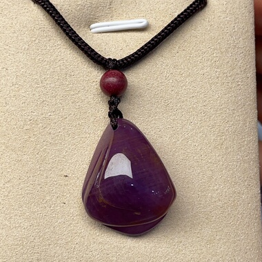 年中钜惠天然红宝石随形吊坠毛衣链男士礼物20.3*26*11.5mm52.9ct