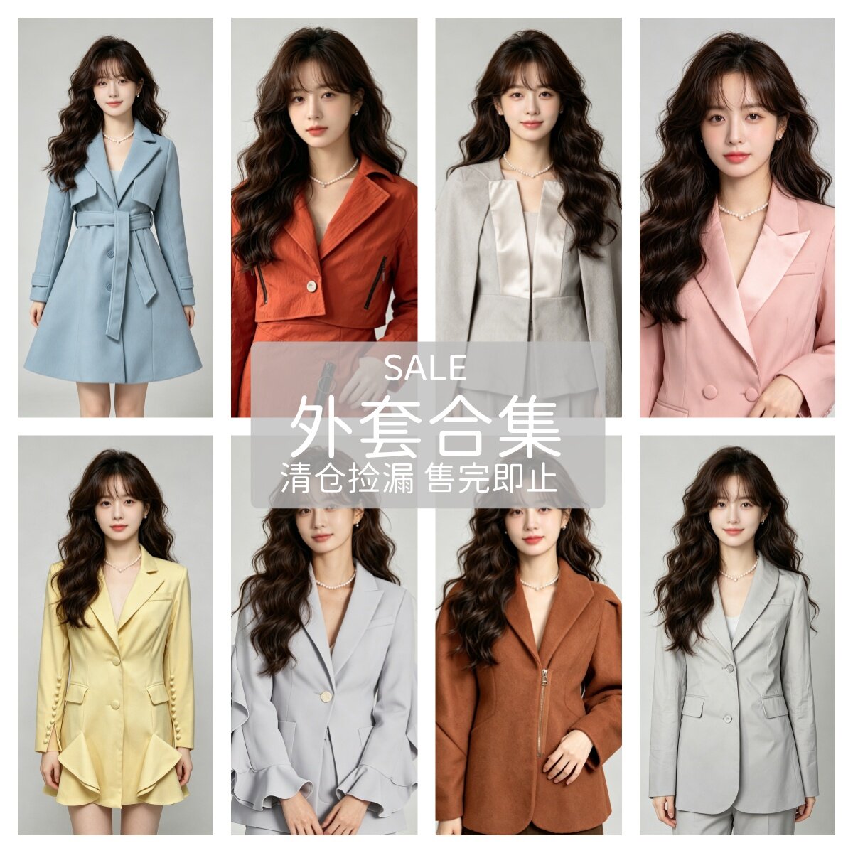 [清仓秒杀]职场极简西装外套女短款翻领收腰时尚外套秋冬女装清仓