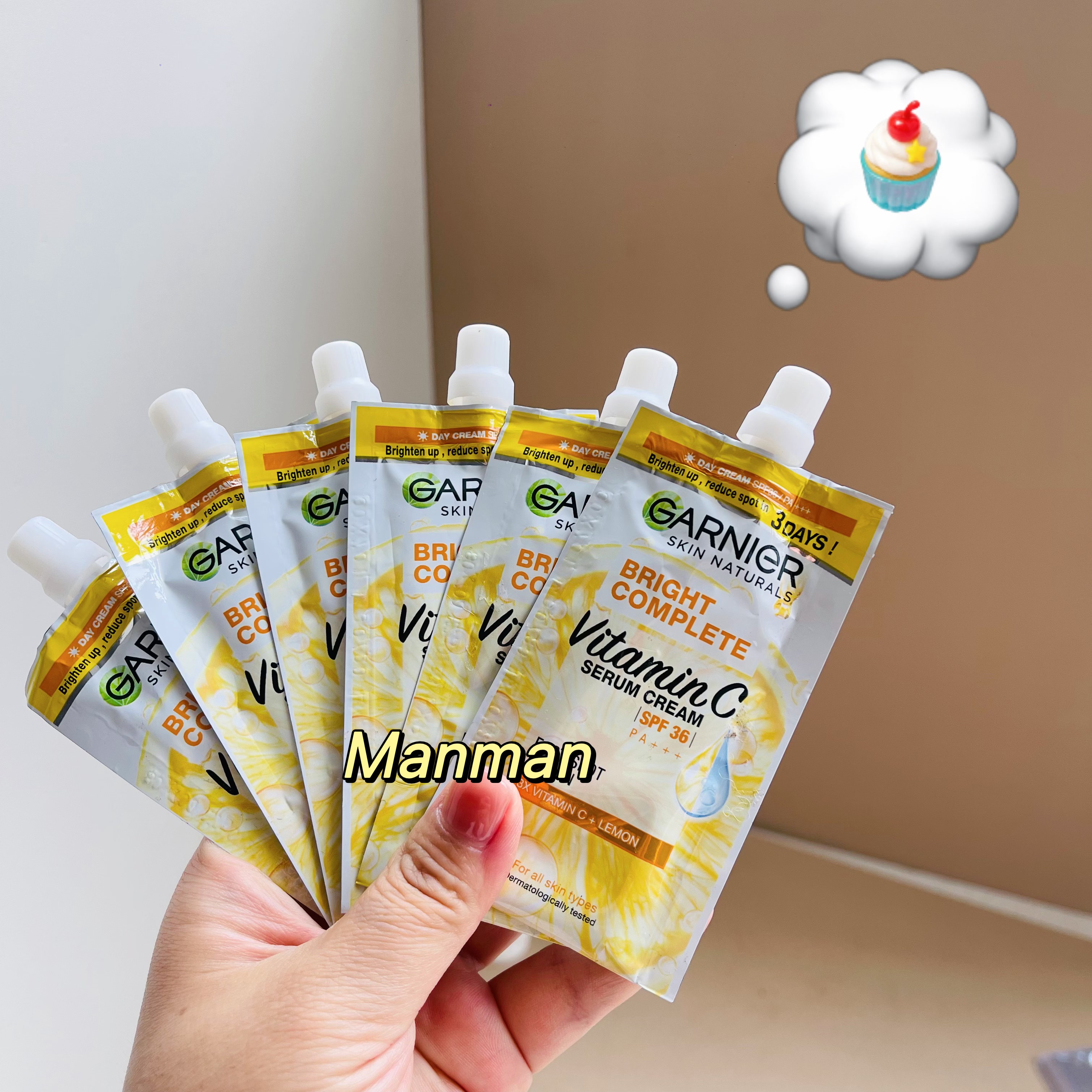泰国Garnier卡尼尔烟酰胺柠檬日霜6片42ml