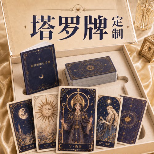 卡牌定制塔罗牌绘制卡盒说明书