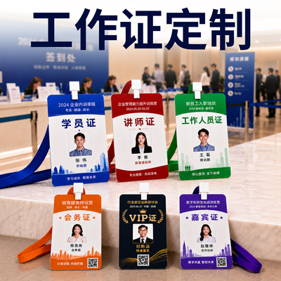PVC工作证定制入场证工作牌制作