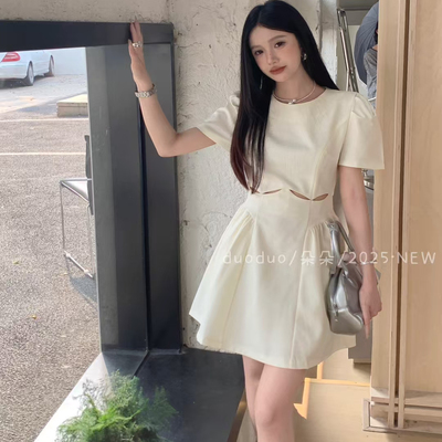 2025年夏新十三行赫本风连衣裙