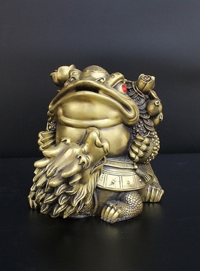 纯铜龙龟办公室招财归来金蟾摆件