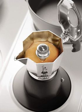 比乐蒂双气阀摩卡壶意大利bialetti加压油脂壶BRIKKA双气阀咖啡壶