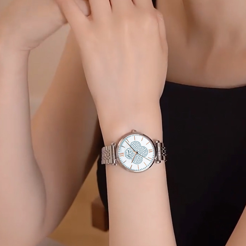 手表女表满天星钢带防水轻奢小众