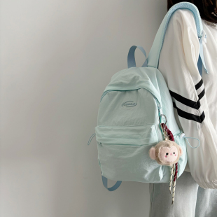 ins小众简约书包初中生大学生上课通勤小背包出游电脑双肩包防水