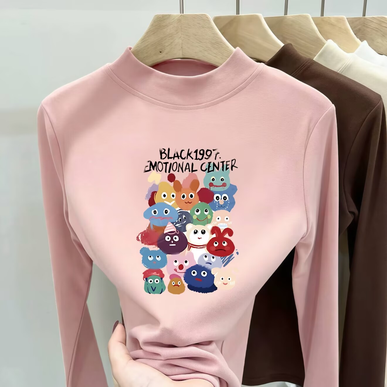 女童T恤秋冬装2025新款女大童保暖上衣男童半高领内搭德绒打底衫