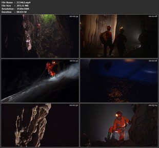 贵州地下溶洞探险家地下河钟乳石洞穴鱼无眼金线鲅高清视频素材