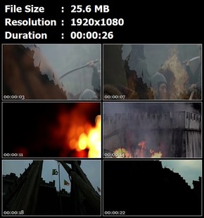 宋代战争骑兵冲锋战火大军战斗奋战烽火狼烟城墙高清实拍视频素材