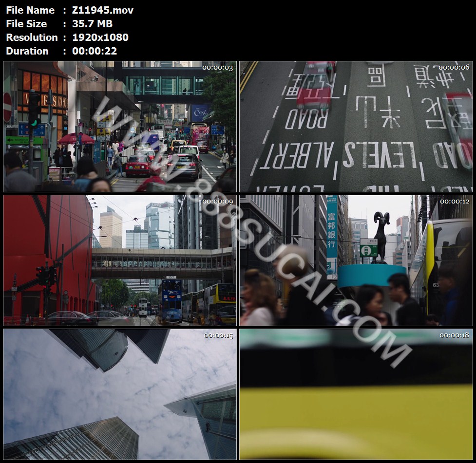 香港街头人流密集车流街边路口延时繁忙景象高清实拍视频素材