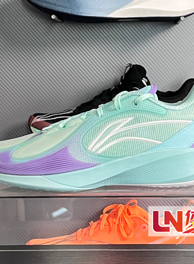 李宁篮球鞋2025秋季新品闪凌2V2男子轻量高回弹篮球场地鞋ABPV003