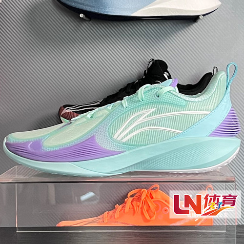李宁篮球鞋2025秋季新品闪凌2V2男子轻量高回弹篮球场地鞋ABPV003