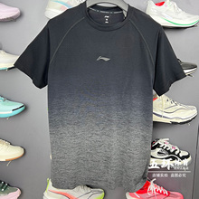 李宁T恤2025夏新品吉米巴特勒篮球系列男子一体织修身短袖ATSV049