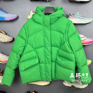 李宁羽绒服2024冬季 健身系列女子宽松90%鸭绒短羽绒服AYMU086 新款