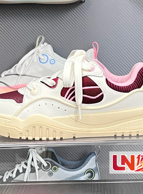李宁休闲鞋 2025冬季新品布欧男女时尚经典休闲运动鞋AGCV464/463