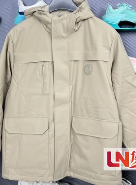 李宁羽绒服 2025冬季新品男子防泼水保暖宽松运动短羽绒服AYMV295