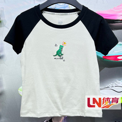 李宁短袖 2026秋新品皮克斯玩具总动员女子修身短袖AHSW484