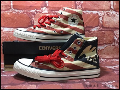 昊动converse国旗帆布鞋