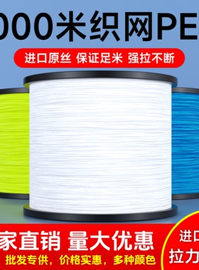 3000米进口日本大力马鱼线4编8编渔网线织网线pe线编织渔线路亚线