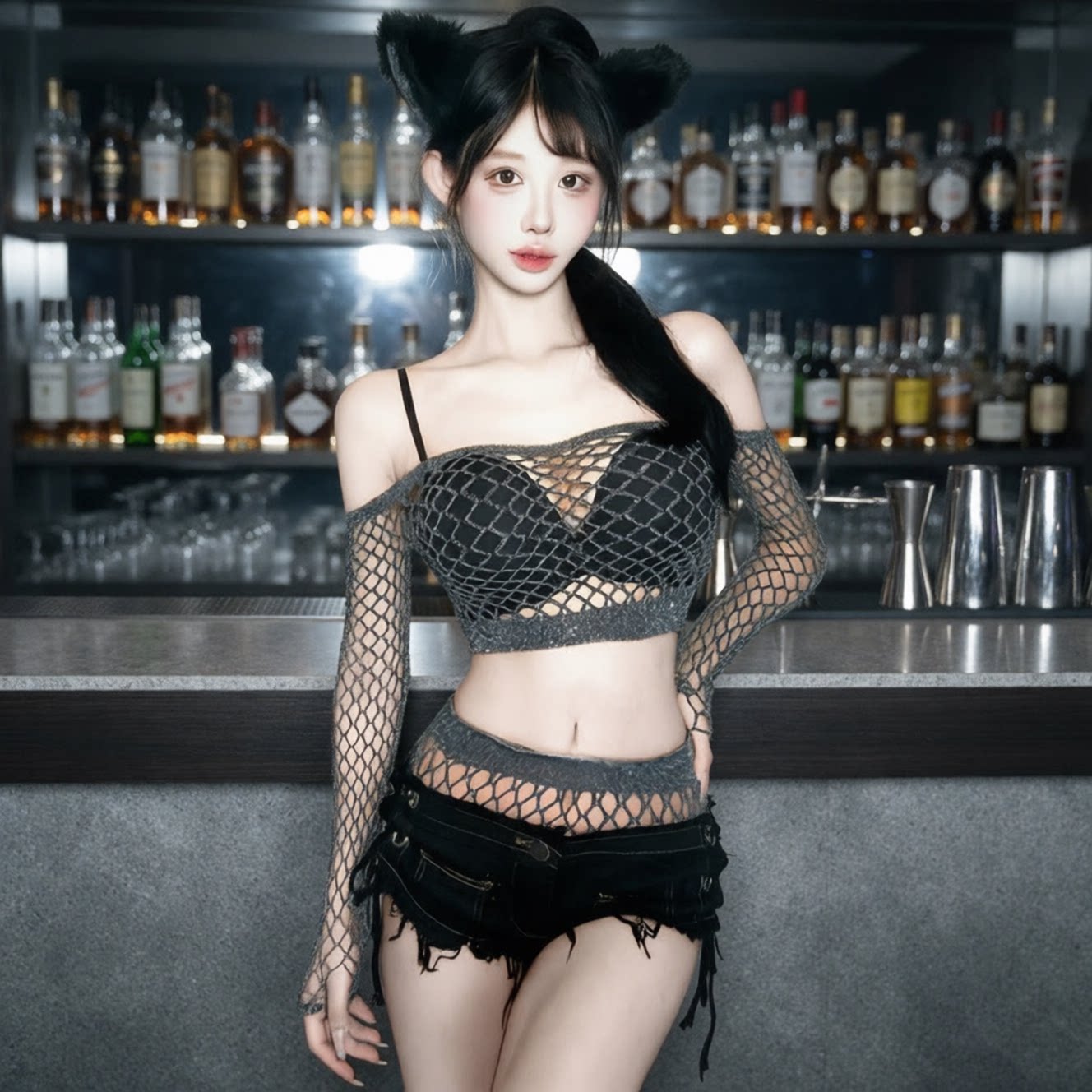 夜店酒吧性感爵士舞女演出套装图片