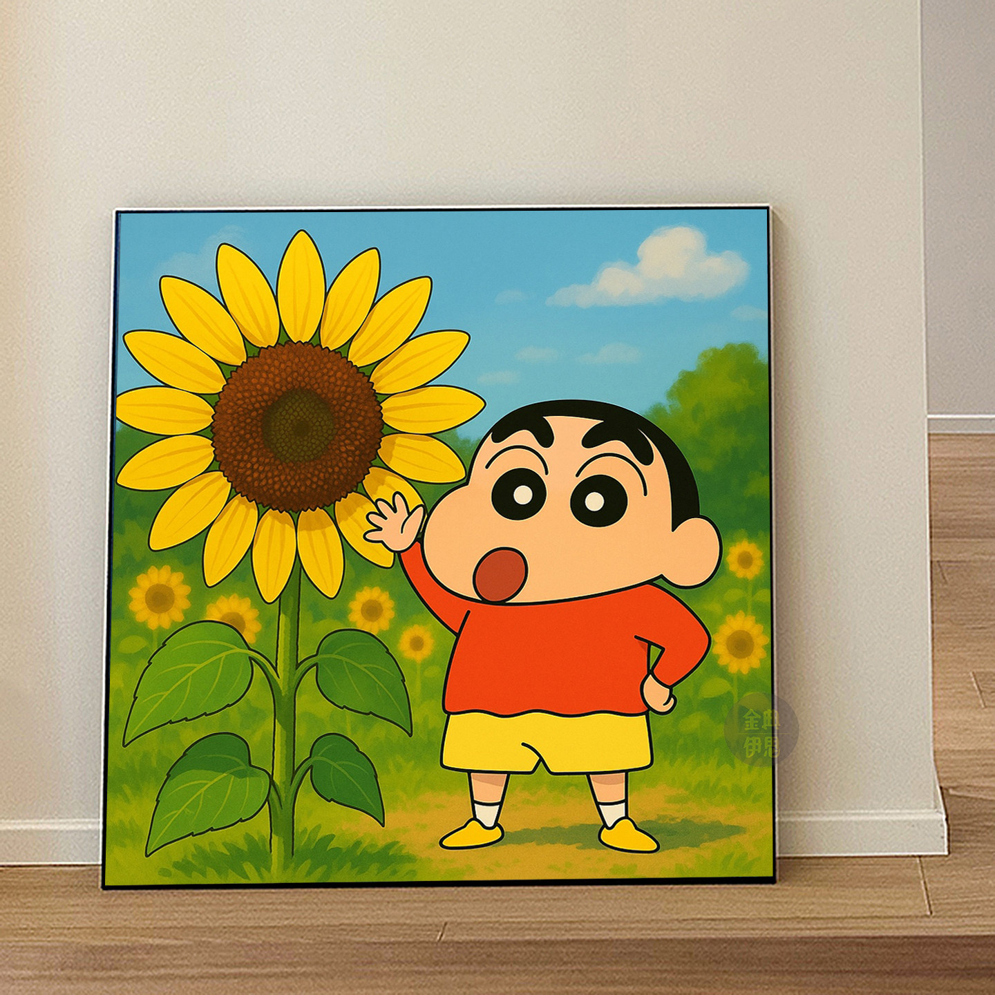 向日葵风景蜡笔小新钻石画2025新款卡通手工点贴钻十字绣卧室满钻,居家布艺,钻石绣,淘宝优惠券,粉丝福利购,淘宝优惠卷