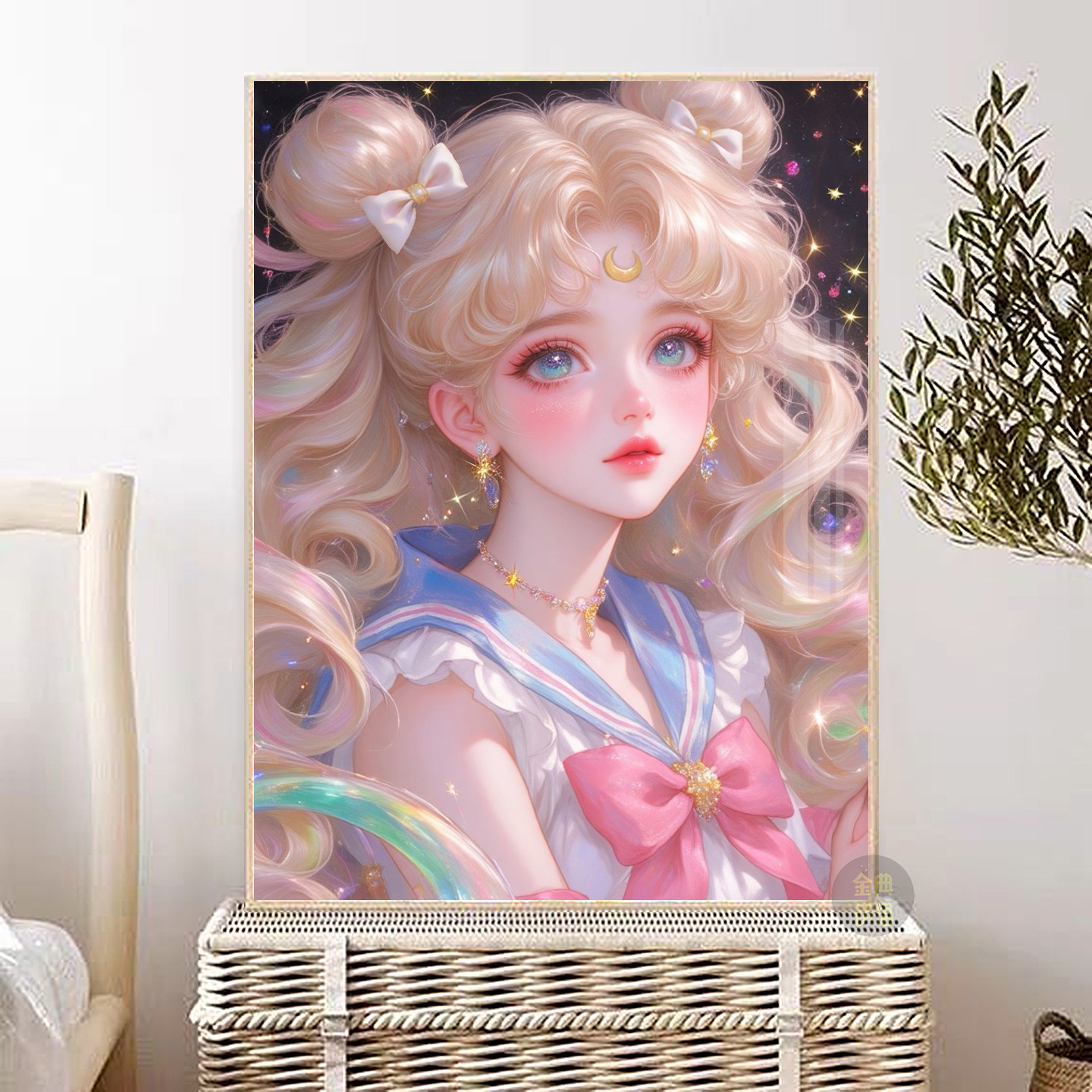 卡通动漫可爱美少女钻石画2026新款手工小幅点贴钻十字绣卧室满钻