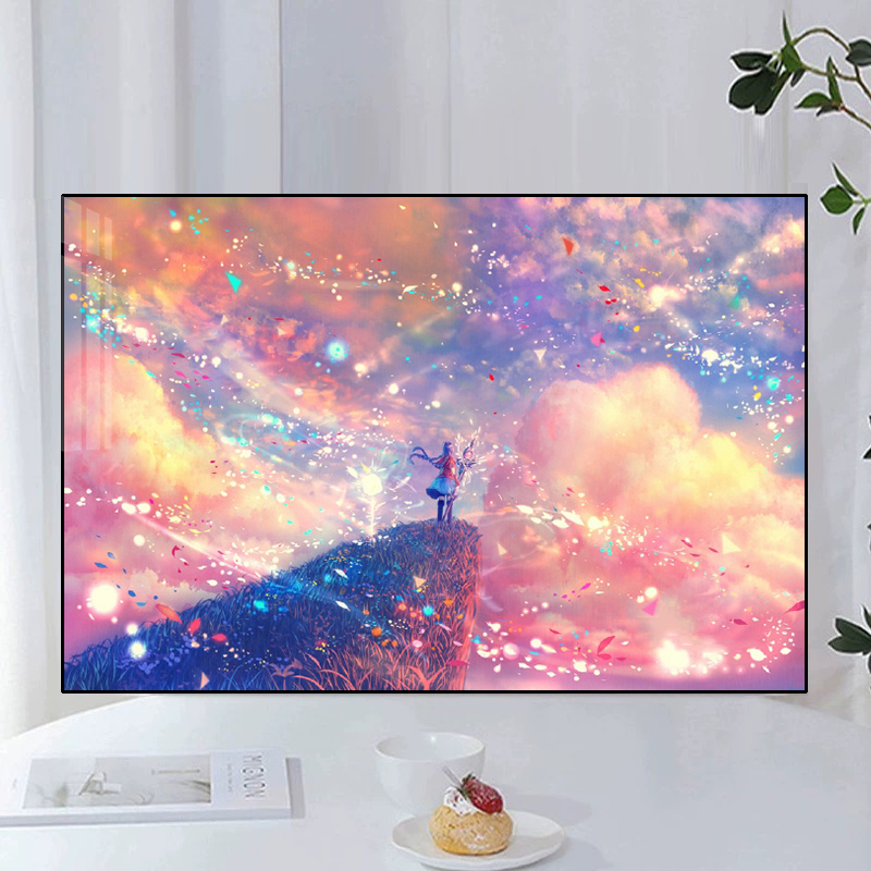 钻石画2025新款卡通女孩星空风景5d手工点贴钻十字绣客厅卧室满钻