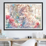 Мультфильм красивая принцесса алмазная живопись 2026 новый стиль девушка маленькая гостиная спальня ручная работа алмазная вышивка крестиком полная бриллиантов