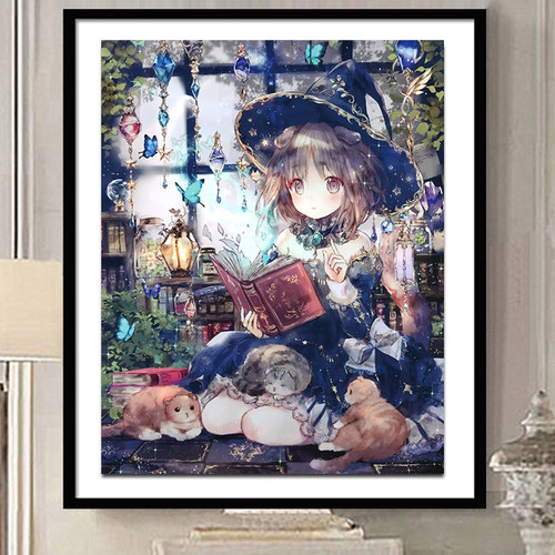 卡通动漫可爱少女钻石画水钻全钻