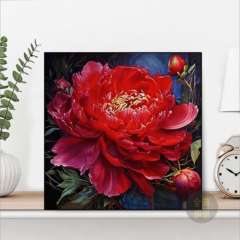 玫瑰花钻石画手工粘钻小幅简单5d