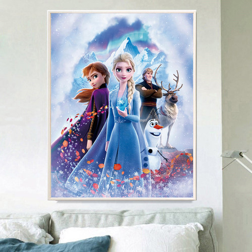 可爱女孩钻石画满钻小幅公主粘钻