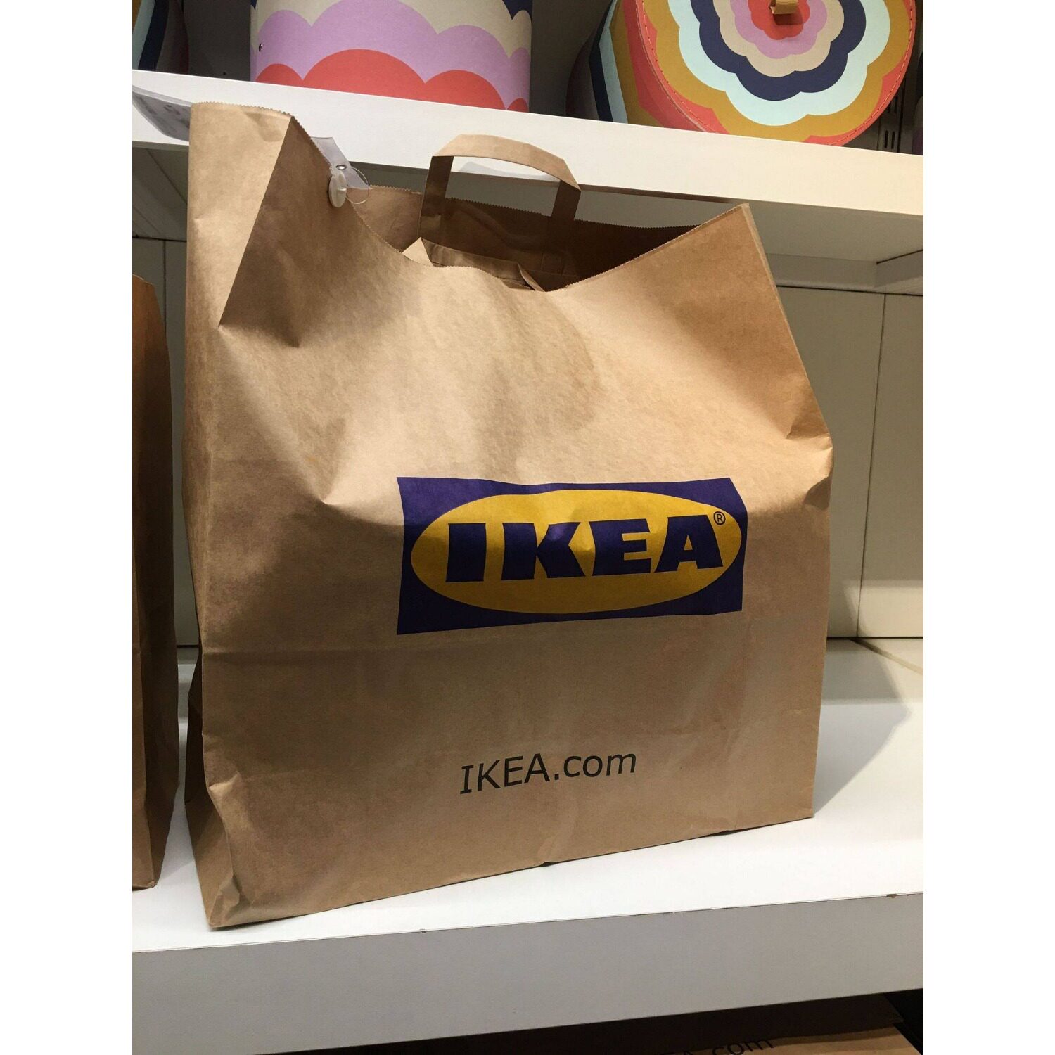 宜家弗拉塔附把手纸袋标志牛皮纸袋大号礼品袋子环保手提袋购物袋