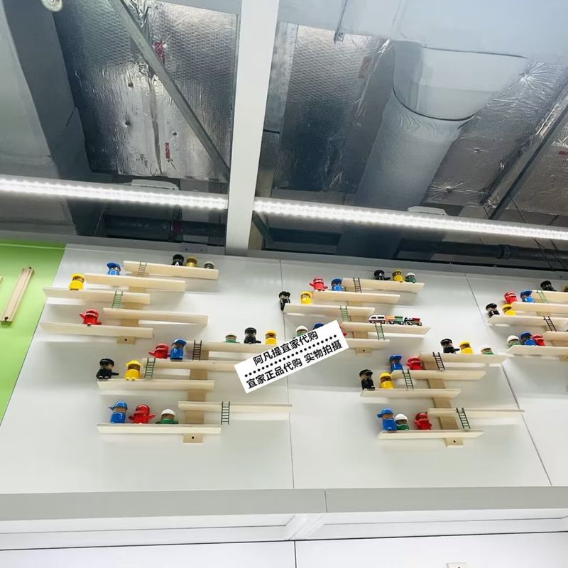 宜家卢斯蒂格墙搁板玩具摆放架