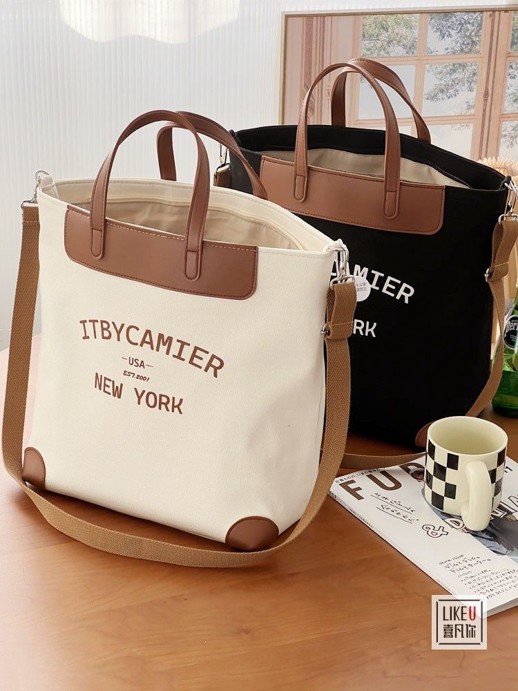 原创自制高档小众拉链加厚帆布通勤托特休闲文艺学生手提斜挎包袋,箱包皮具/热销女包/男包,通用款女包,淘宝优惠券,粉丝福利购,淘宝优惠卷