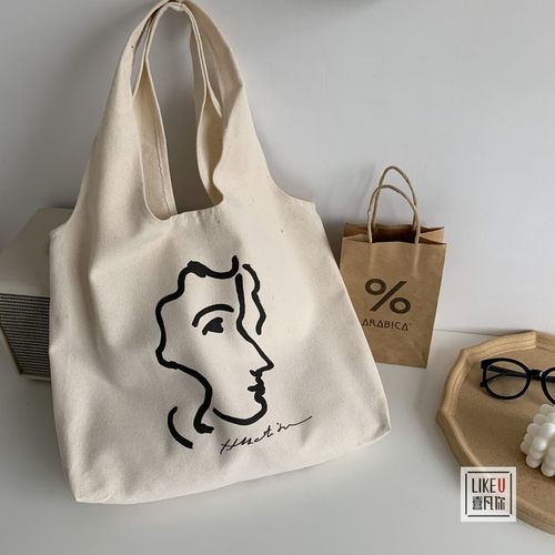 原创文艺休闲大容量单肩包帆布包