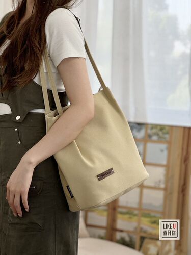 喜凡你帆布包简约托特包