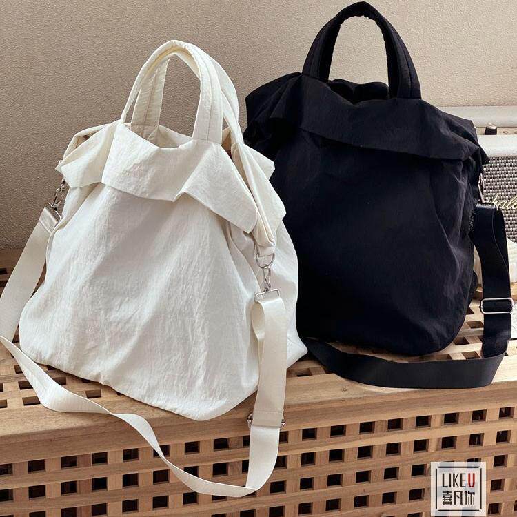 原创韩系慵懒文艺手提斜挎健身瑜伽包简约休闲大容量通勤托特包袋,箱包皮具/热销女包/男包,通用款女包,淘宝优惠券,粉丝福利购,淘宝优惠卷