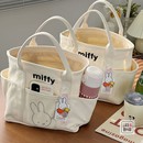 正品 Miffy米菲兔子加厚有型托特帆布手提包休闲卡通便当包妈咪包